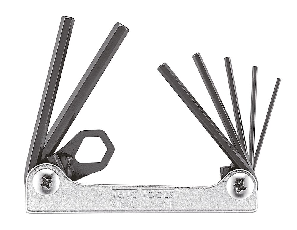 Folding Hex Key Set AF 7 Pieces TengTools